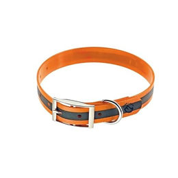 Farm-Land Hundehalsband aus Nylon in Orange mit Reflektor und wasserabweisender Eigenschaft - 40 cm – Bild 1 von 2