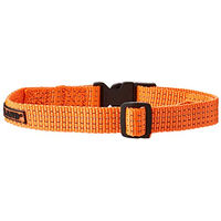 Produktbild von Farm-Land Hundehalsband aus Softnylon in Signalorange mit reflektierendem Streifen und Schnellverschluss, verstellbar 30-45 cm