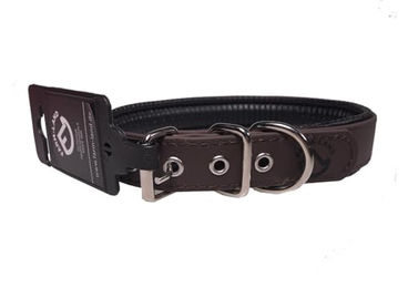 Farm-Land Hundehalsband Comfort Braun aus Kunstleder wasserabweisend 55 cm – Bild 1 von 2