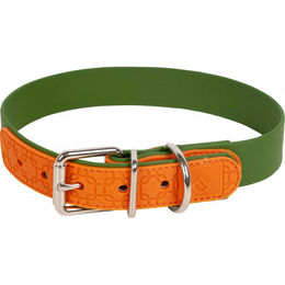 Farm-Land Hundehalsband wasserfest aus Kunststoff Oliv/Orange 35 – Bild 1 von 3