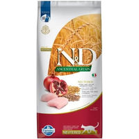 Produktbild von Farmina N&D Ancestral Adult Cat Neutered Katzenfutter Huhn Dinkel Hafer Granatapfel 10 kg - 10 kg