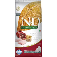 Produktbild von Farmina N&D Ancestral Grain Hundefutter Welpe Medium & Maxi Huhn & Hering mit hohem Fleischanteil 2 x 12 kg - 2 x 12 kg