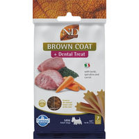 Produktbild von Farmina N&D Brown Dental Treat Zahnpflege-Leckerli für kleine Hunde Adult Lamm Hypoallergen 60 g