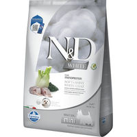 Produktbild von Farmina N&D Dog Adult Mini Trockenfutter White mit Wolfsbarsch, Fenchel & Spirulina Monoprotein 2 x 5 kg - 2 x 5 kg