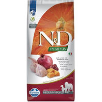 Produktbild von Farmina N&D Hundefutter Wachtel Kürbis Granatapfel Adult Medium & Maxi Getreidefrei 12 kg - 12 kg
