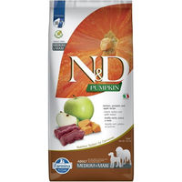 Produktbild von Farmina N&D Hundetrockenfutter Adult Medium & Maxi Hirsch mit Kürbis und Apfel getreidefrei 12 kg - 12 kg