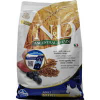 Produktbild von Farmina N&D Low Ancestral Grain Trockenfutter Lamm Dinkel Hafer und Heidelbeere für kleine Hunde Adult Mini - 2,5 kg