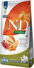 Produktbild von Farmina N&D Medium/Maxi Hundefutter Adult Ente mit Kürbis und Cantaloupe-Melone Getreidefrei 2 x 12 kg - 2 x 12 kg