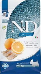 Farmina N&D Ocean Adult Mini Getreidefreies Trockenfutter für Hunde mit Hering und Orange 2,5 kg - 2,5 kg – Bild 1 von 11