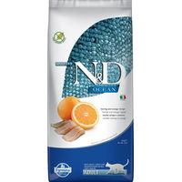 Produktbild von Farmina N&D Ocean Adult Trockenfutter für Katzen Hering Getreidefrei 10 kg - 10 kg