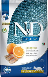 Farmina N&D Ocean Cat Neutered Adult Katzenfutter Hering und Orange getreidefrei 5 kg - 5 kg – Bild 1 von 7
