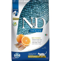 Produktbild von Farmina N&D Ocean Cat Neutered Adult Katzenfutter Hering und Orange getreidefrei 5 kg - 5 kg