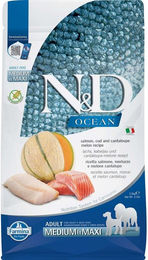 Farmina N&D Ocean Getreidefreies Trockenfutter für adulte Hunde mit Lachs, Kabeljau und Hering 100 g – Bild 1 von 1