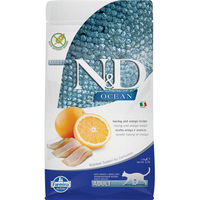 Produktbild von Farmina N&D Ocean Getreidefreies Trockenfutter Hering für erwachsene Katzen 1,5 kg - 3 x 1,5 kg