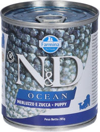 Farmina N&D Ocean Hund Nassfutter Welpe Kabeljau und Kürbis getreidefrei 285 g – Bild 1 von 5