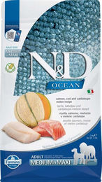 Farmina N&D Ocean Hundefutter Adult Medium & Maxi Getreidefrei Lachs und Kabeljau 2,5 kg - 2,5 kg – Bild 1 von 7