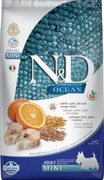 Produktbild von Farmina N&D Ocean Hundefutter Adult Mini Kabeljau & Orange 2,5 kg - 2,5 kg