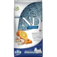 Produktbild von Farmina N&D Ocean Hundetrockenfutter Adult Mini Kabeljau Getreidefrei 7kg - 7 kg