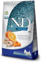 Produktbild von Farmina N&D Ocean Hundetrockenfutter Adult Mini Kabeljau Kürbis Orange Getreidefrei 14 kg