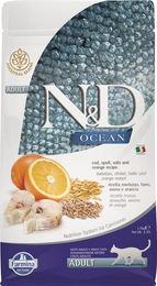 Farmina N&D Ocean Katzenfutter Adult Kabeljau mit Dinkel Hafer und Orange 3 x 1,5 kg - 1,5 kg – Bild 1 von 3