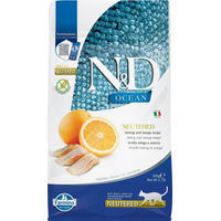 Produktbild von Farmina N&D Ocean Katzenfutter Hering und Orange Adult Sterilisiert Getreidefrei 300g - 300 g