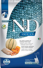 Farmina N&D Ocean Kitten Trockenfutter Kabeljau und Garnele mit Kürbis und Melone getreidefrei 5 kg - 5 kg – Bild 1 von 4