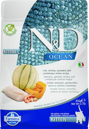 Produktbild von Farmina N&D Ocean Kitten Trockenfutter Kabeljau und Krabben 300 g - 300 g