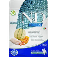 Produktbild von Farmina N&D Ocean Kitten Trockenfutter Kabeljau und Krabben 300 g - 300 g