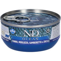 Produktbild von Farmina N&D Ocean Nassfutter für Katzen Adult Getreidefrei und Glutenfrei 80g Dose