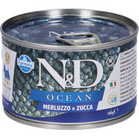 Produktbild von Farmina N&D Ocean Nassfutter Hund Adult Mini Getreidefrei und Glutenfrei 140g Dose
