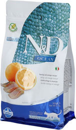 Farmina N&D Ocean Trockenfutter Hering für Katzen Adult getreidefrei und glutenfrei 1000g – Bild 1 von 3