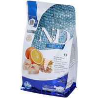 Produktbild von Farmina N&D Ocean Trockenfutter Kabeljau für erwachsene Katzen getreidefrei und glutenfrei 1000g