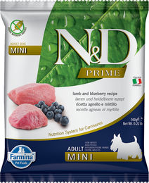 Farmina N&D Prime Getreidefreies Trockenfutter Lamm und Hering für kleine Hunde Adult 100 g – Bild 1 von 1