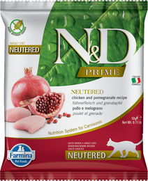 Farmina N&D Prime Neutered Getreidefreies Trockenfutter Huhn und Hering für kastrierte Katzen 50 g – Bild 1 von 1