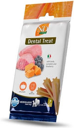 Farmina N&D Pumpkin Dental Treat Lamm und Blaubeere getreidefreie Zahnpflege-Leckerei für große Hunde 100 g – Bild 1 von 1
