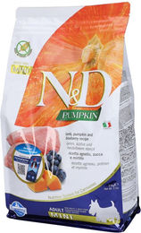 Farmina N&D Pumpkin Hund Adult Mini Trockenfutter Lamm & Heidelbeere Getreidefrei Glutenfrei 2500g - 2,5 kg – Bild 1 von 4