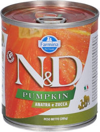 Farmina N&D Pumpkin Hund Nassfutter Adult Ente Getreidefrei Paté 285g – Bild 1 von 6