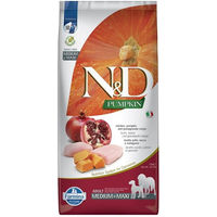 Produktbild von Farmina N&D Pumpkin Hund Trockenfutter Adult Medium & Maxi Huhn Kürbis Granatapfel getreidefrei 12 kg - 12 kg