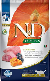 Farmina N&D Pumpkin Katzen Trockenfutter Lamm und Heidelbeere für kastrierte Katzen Adult Getreidefrei Glutenfrei 5 kg - 5 kg – Bild 1 von 5