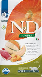 Farmina N&D Pumpkin Katzenfutter Adult Ente mit Kürbis und Melone getreidefrei und glutenfrei 1,5 kg - 1,5 kg – Bild 1 von 8