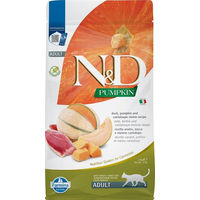 Produktbild von Farmina N&D Pumpkin Katzenfutter Adult Ente mit Kürbis und Melone getreidefrei und glutenfrei 1,5 kg - 1,5 kg