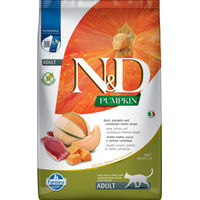 Produktbild von Farmina N&D Pumpkin Katzenfutter Adult Ente mit Kürbis und Melone getreidefrei und glutenfrei 5kg - 5 kg