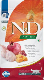 Farmina N&D Pumpkin Katzenfutter Adult Wachtel Hering mit Kürbis und Granatapfel getreidefrei glutenfrei 1,5 kg - 1,5 kg – Bild 1 von 9