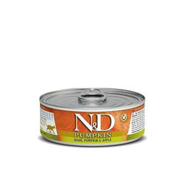 Produktbild von Farmina N&D Pumpkin Katzenfutter Pastete Wildschwein mit Apfel getreidefrei 70 g - 12 x 80 g
