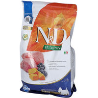 Produktbild von Farmina N&D Pumpkin Lamm und Heidelbeere Trockenfutter Adult Mini Hund Getreidefrei und Glutenfrei 800 g - 800 g