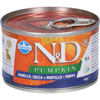 Produktbild von Farmina N&D Pumpkin Nassfutter für Hundewelpen Mini Lamm mit Kürbis 140 g getreidefrei und glutenfrei