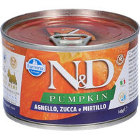 Produktbild von Farmina N&D Pumpkin Nassfutter Hund Adult Mini Lamm mit Kürbis und Blaubeere getreidefrei 140 g