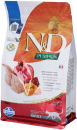 Farmina N&D Pumpkin Trockenfutter für Katzen Adult Wachtel Lamm Getreidefrei und Glutenfrei 300 g - 300 g – Bild 1 von 10