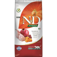 Produktbild von Farmina N&D Pumpkin Trockenfutter Wachtel Kürbis Granatapfel für kastrierte Katzen Adult getreidefrei 5 kg - 5 kg