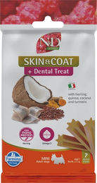 Farmina N&D Quinoa Dental Treat Skin & Coat Hering Zahnpflege-Leckerli für kleine Hunde Adult Mini 60 g - 60 g – Bild 1 von 3